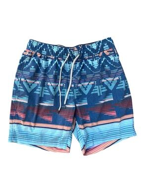 Faherty Thunder Voice Eagle Beacon Trunks Men's Medium Terranea Drawstring Short